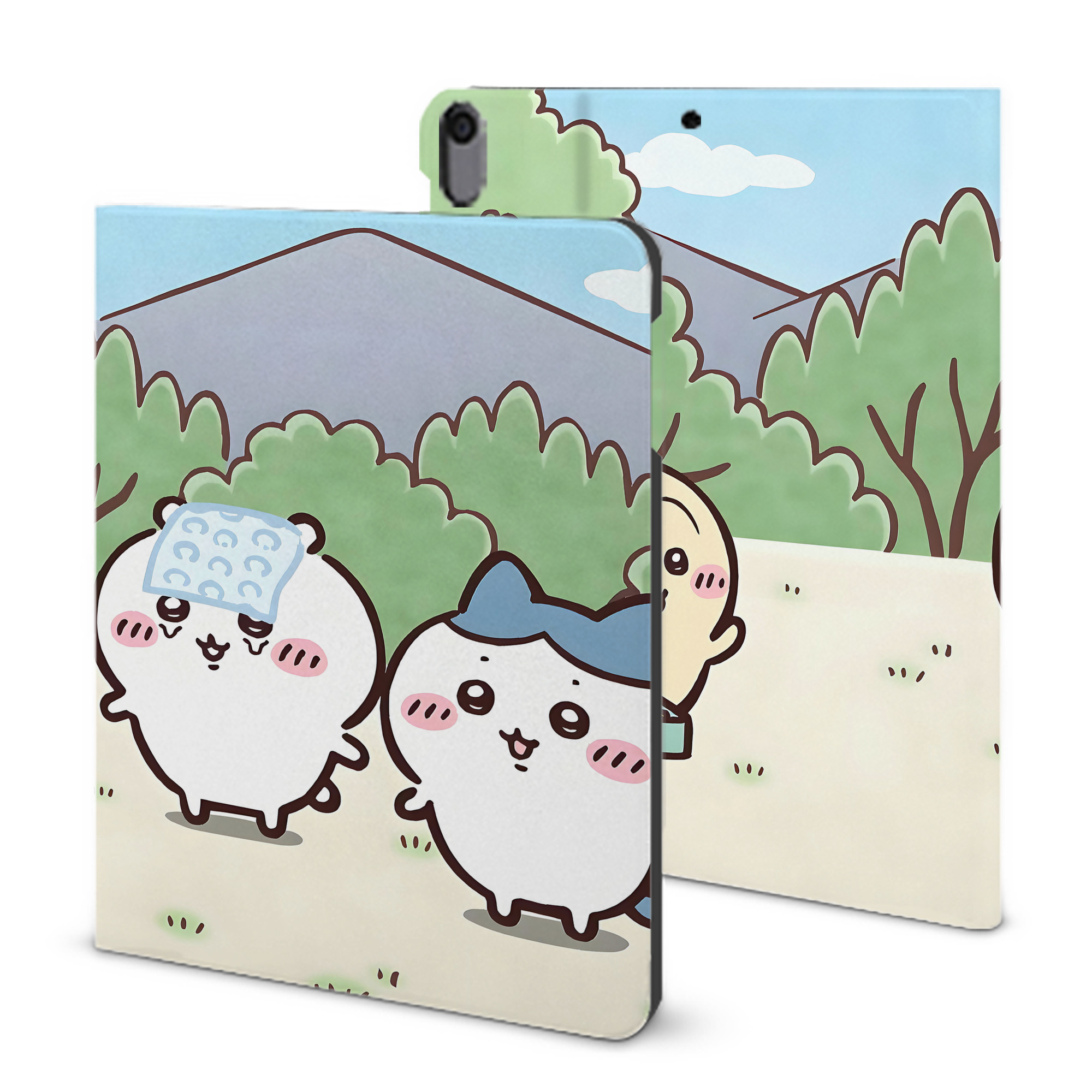 （画像用） ちいかわ Chii-kawa IPad ケース ブック型 PUレザー TPU 耐衝撃 軽量 薄型 ペン収納なし 全面保護 IPad 各モデル対応